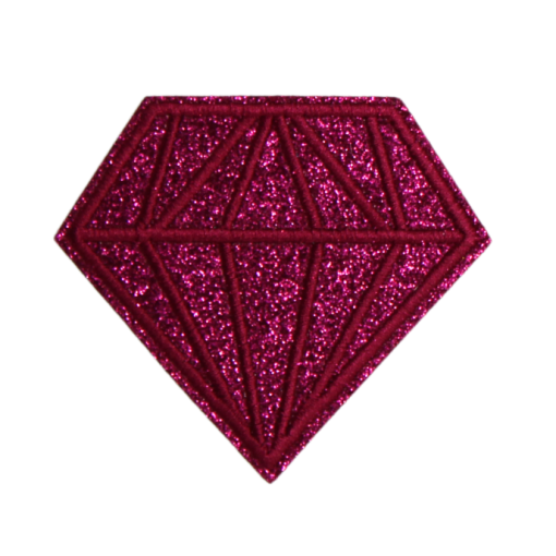Pink Glitter Diamond Patch (Small/Embroidery) - Image 7