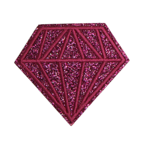 Pink Glitter Diamond Patch (Small/Embroidery) - Image 6