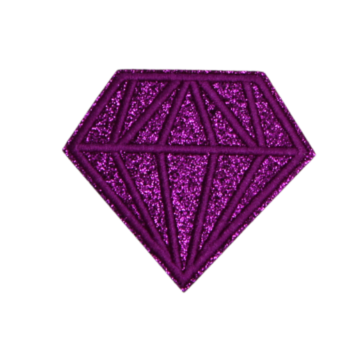 Pink Glitter Diamond Patch (Small/Embroidery) - Image 3