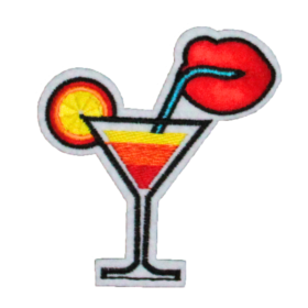 Drinking Martini Patch (Small/Embroidery)