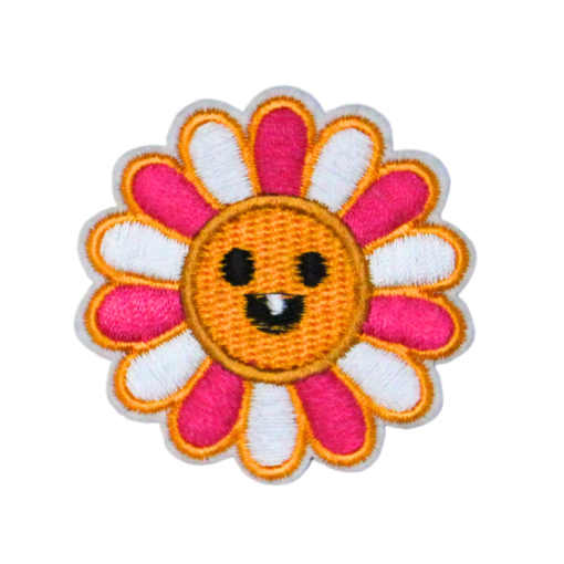 Smiley Face Flower Patch (Small/Embroidery)