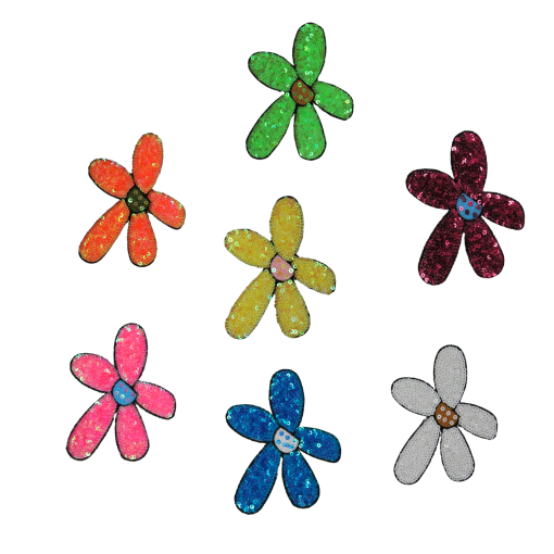 Colorful Flowers Patch (Small/Sequin)