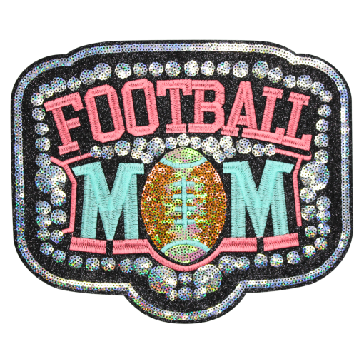 Football Mom Patch (Large/Sequin)