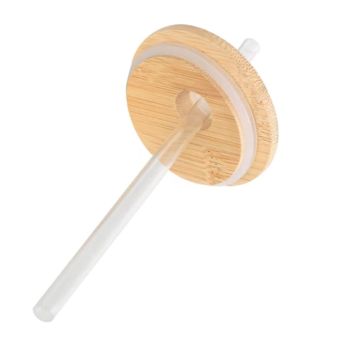 16 Oz Sublimation Clear Glass Can Wooden Top - Image 3