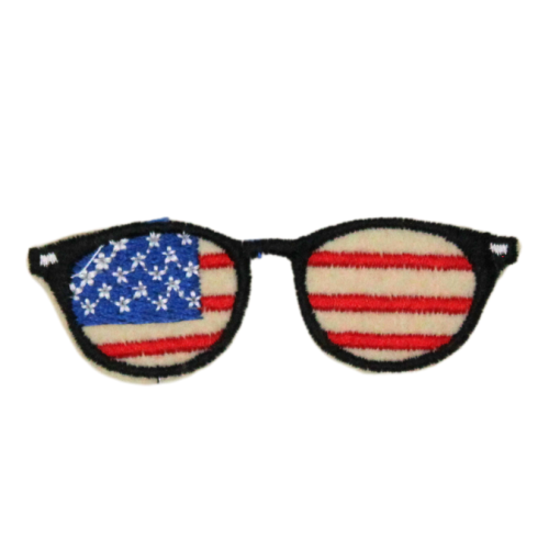 USA Flag Sunglasses Patch (Small/Embroidery)