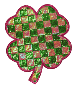 Checkered Clover Patch (Large/Sequin)