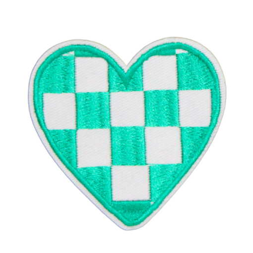Checkered Heart Patch (Small/Embroidery) - Image 3