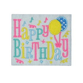 Happy Birthday (Small/Embroidery)