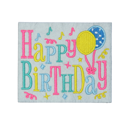 Happy Birthday (Small/Embroidery)