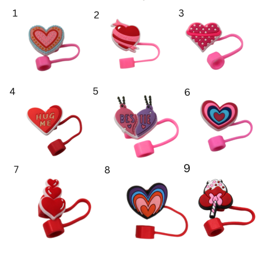Heart Straw Toppers
