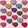 Valentine Hearts Patch (Small/Chenille)