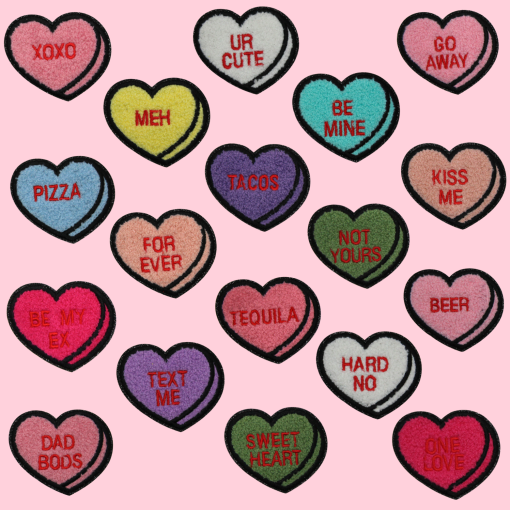 Valentine Hearts Patch (Small/Chenille)