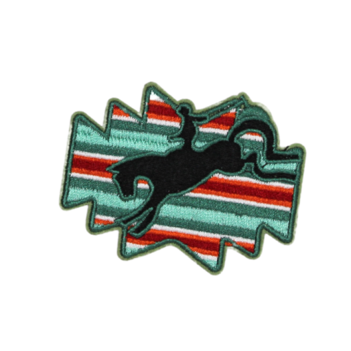 Horse Riding Aztec Patch (Small/Embroidery) - Image 2