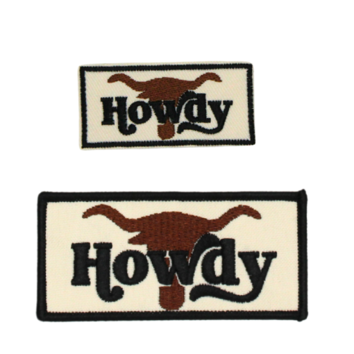 Howdy Cow Skull Patch (Small/Embroidery)