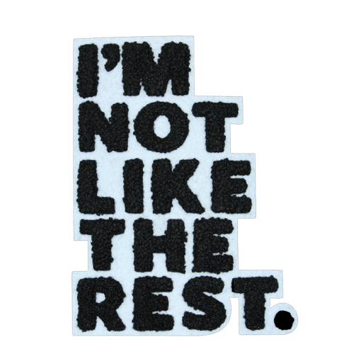 I'm Not Like The Rest Patch (Large/Chenille)