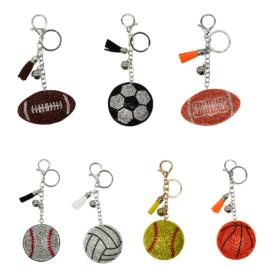 Rhinestone Sports Key Chains