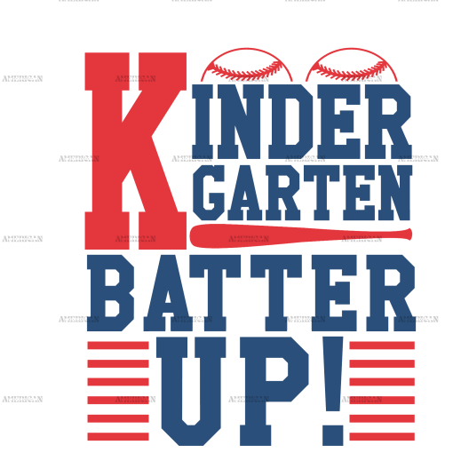 Kindergarten Batter Up DTF Transfer