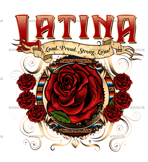 Latina Rose Dtf Transfer