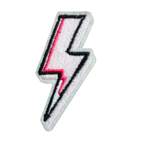 Pink Lightning Bolt Patch (Small/Embroidery)