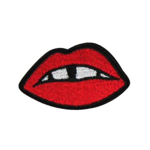 Dark Red Lips Patch (Small/Embroidery) - Image 4