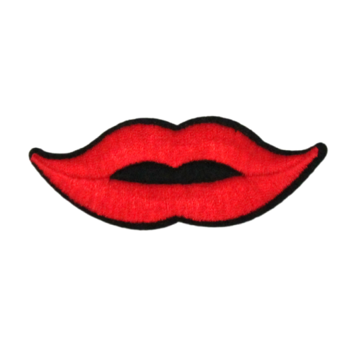 Dark Red Lips Patch (Small/Embroidery) - Image 3