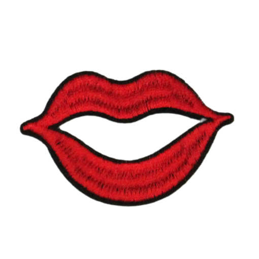 Dark Red Lips Patch (Small/Embroidery) - Image 2