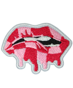 Pink Shade Lips Patch (Small/Embroidery)