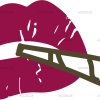 Lips and smoking joint DTF Transfer