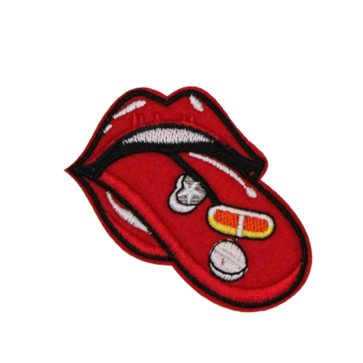 Mouth With Tongue Out Patch (Small/Embroidery) - Image 3