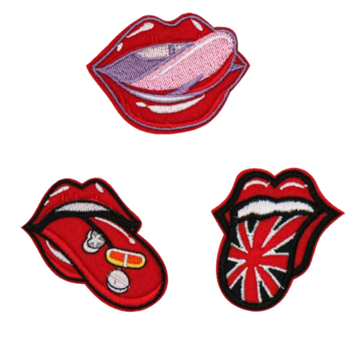 Mouth With Tongue Out Patch (Small/Embroidery)