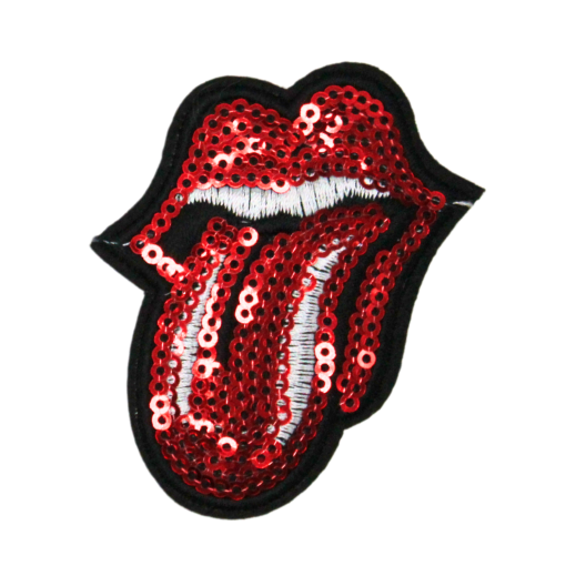 Red Lips And Tongue Patch (Small/Sequin)