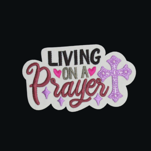 Living on a Prayer Patch (Small/Embroidery) - Image 2
