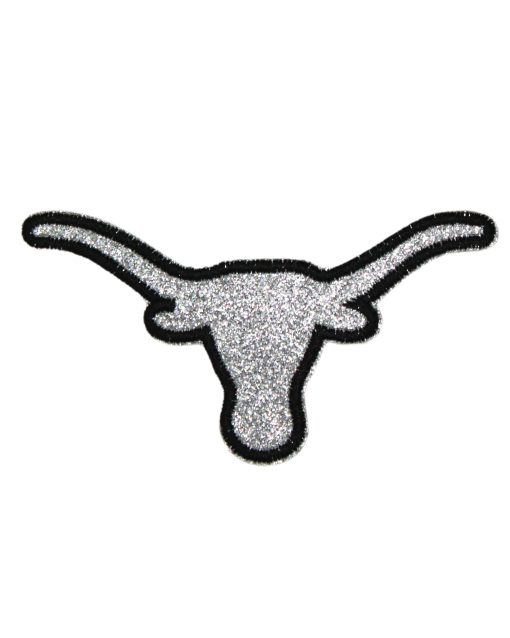 Glitter Longhorn Skull Patch (Small/Embroidery)