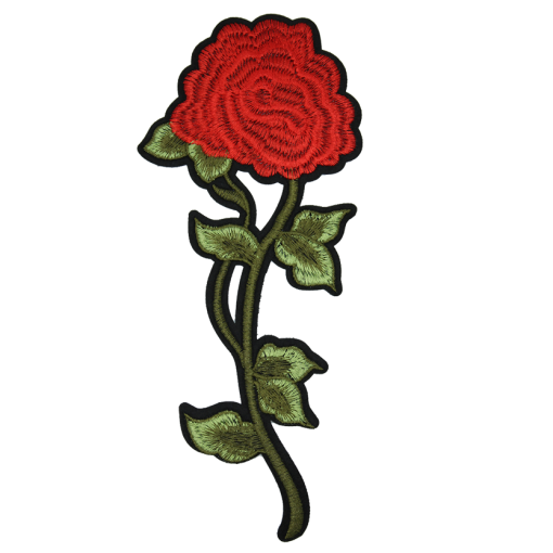 Long Stem Rose Patch (Large/Embroidery)