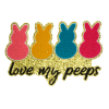Love My Peeps Easter Bunny Patch (Large/Chenille)
