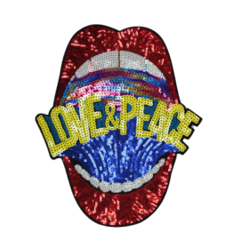 Love & Peace Patch (Large/Sequin)