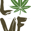 Love weed flower DTF Transfer