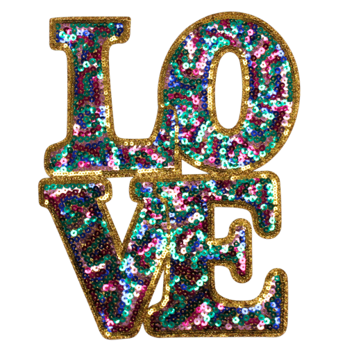 Love Multicolor Patch (Large/Sequin)
