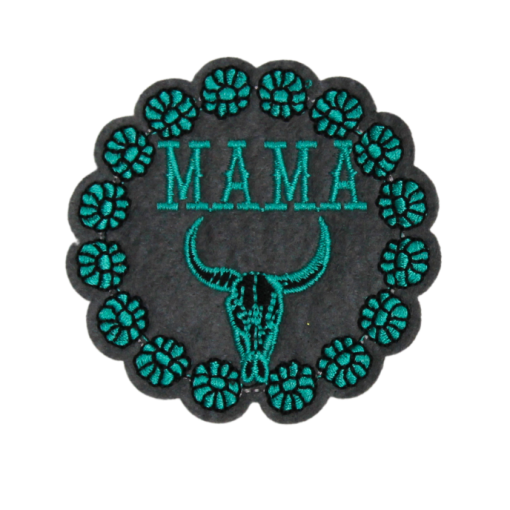 Mama Turquoise Design Patch (Small/Embroidery)