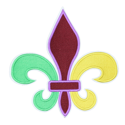 Mardigras Fleur De Lis Patch (Large/Embroidery)