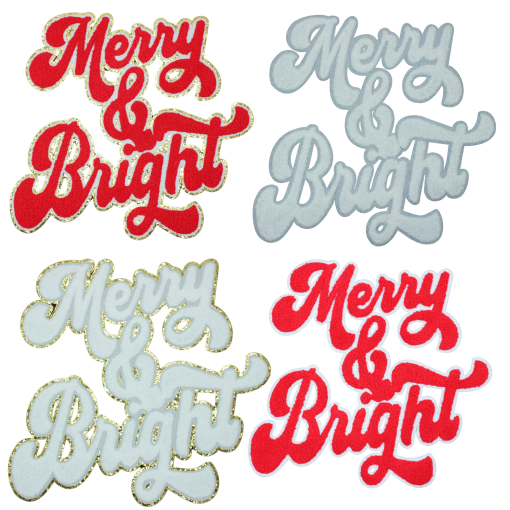 Merry & Bright Patch (Large/Chenille)