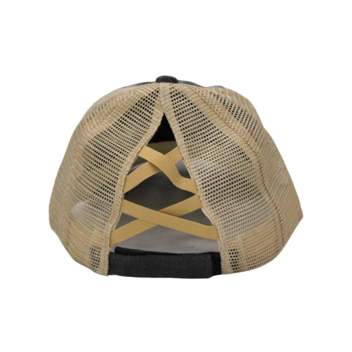 Distressed Criss Cross Ponytail Caps - Image 2