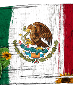 Mexican Flag Cactus Dtf Transfer