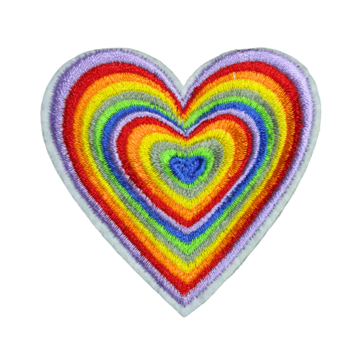 Multicolor Heart Patch (Small/Embroidery)