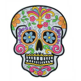 Skull Multicolor Patch (Large/Embroidery)
