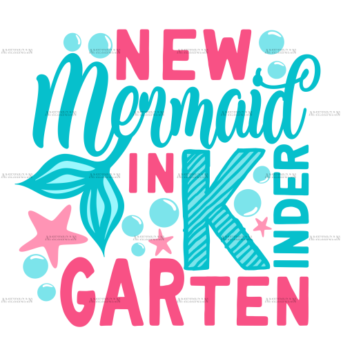 New Mermaid In Kindergarten DTF Transfer