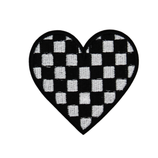 Checkered Heart Patch (Small/Embroidery) - Image 4