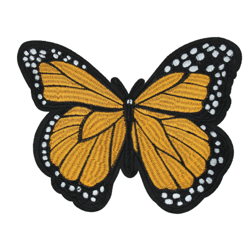 Orange Butterfly Patch (Large/Embroidery)