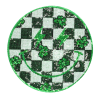 Retro Checkered Shamrock Smile Patch (Large/Sequin)