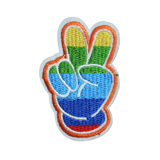 Colorful Peace Hand Patch (Small/Embroidery)